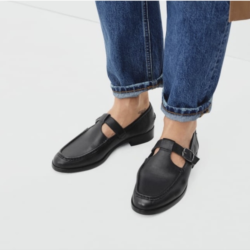 NWOT Everlane The Mary Jane Black Loafer Size 7